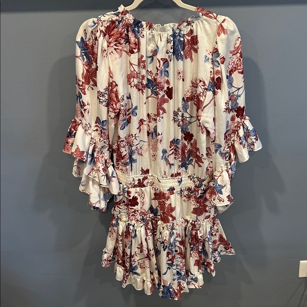 New MISA Los Angeles Cecilia Ruffle Dress Floral - Picture 5 of 7